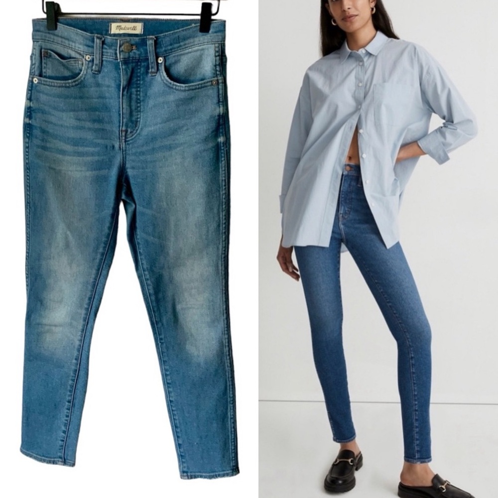 MADEWELL Jeans 10" High-Rise Skinny Crop Blue Size 25